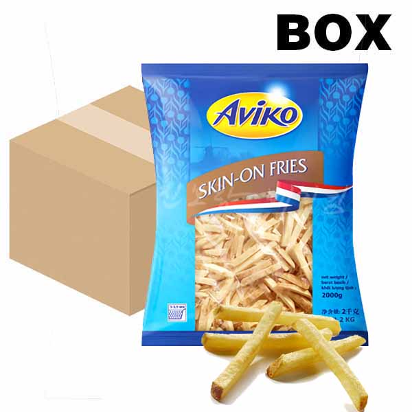 아비코 스킨온프라이 냉동감자 2kg (BOX)